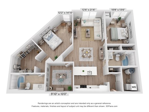 3d floor plan of the b5